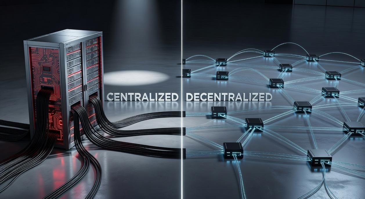 centralized decentralized